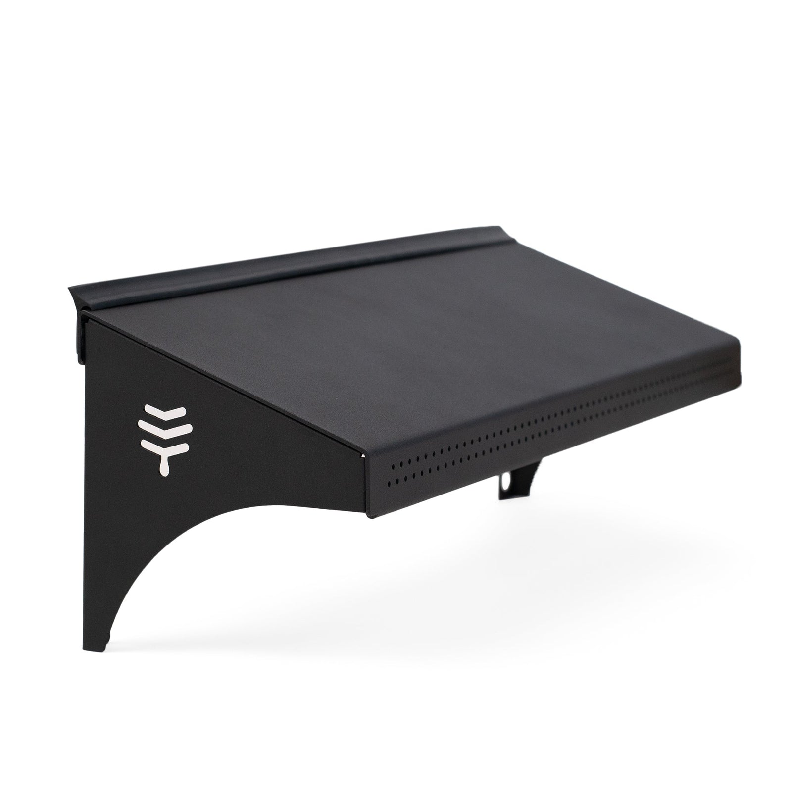 A black weather guard accessory for a hive, featuring the Flow brand logo on the side.